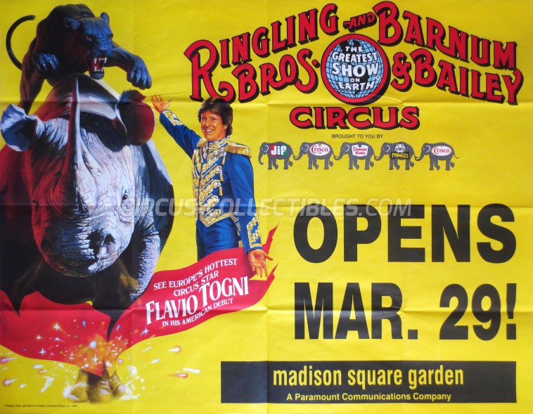Ringling Bros. and Barnum & Bailey Circus Circus Poster - USA, 1990