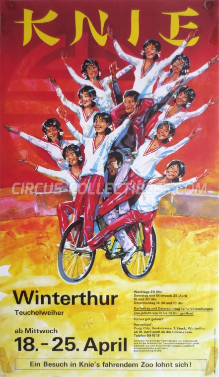 Knie Circus Poster - Switzerland, 1984