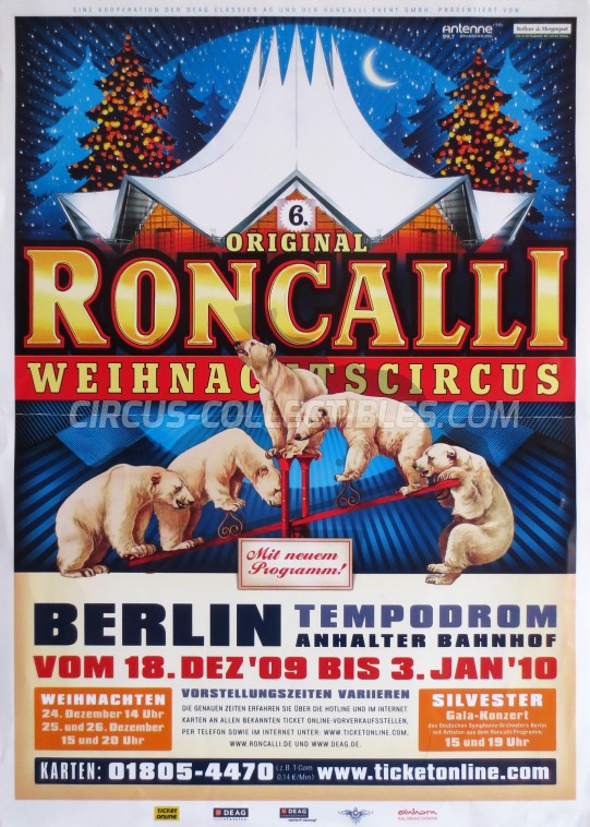 Roncalli Circus Poster - Germany, 2009