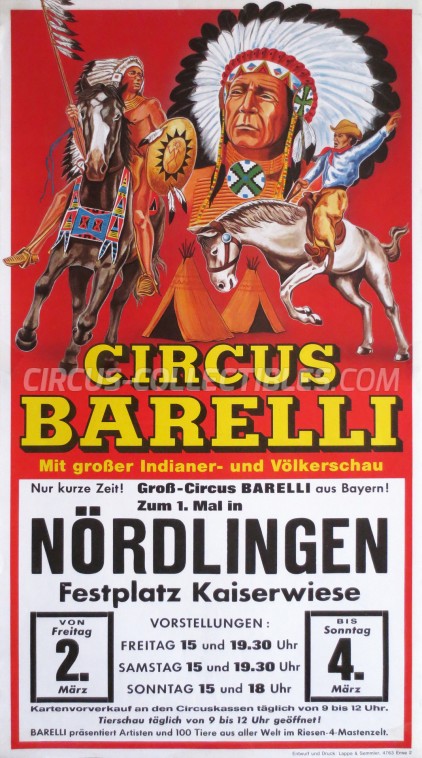 Barelli Circus Poster - Germany, 1990