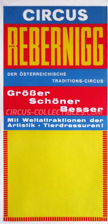 Rebernigg Circus Poster - Austria, 1971