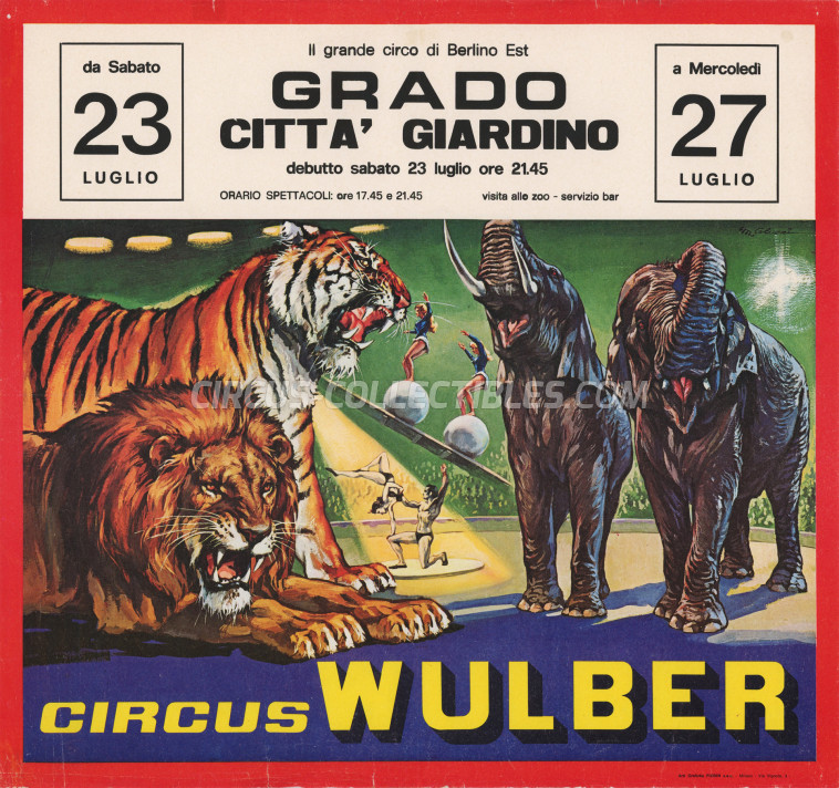 Wulber Circus Poster - Italy, 1977