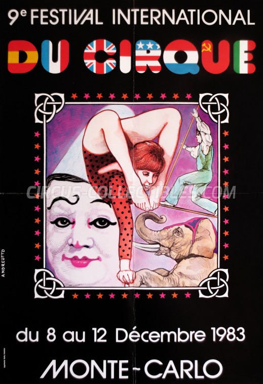 Festival International du Cirque de Monte-Carlo Circus Poster - Monaco, 1983
