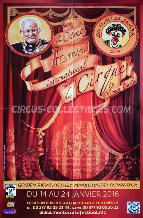 Festival International du Cirque de Monte-Carlo Circus Poster - Monaco, 2016