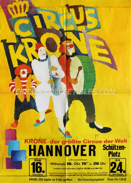 Krone Circus Poster - Germany, 1968