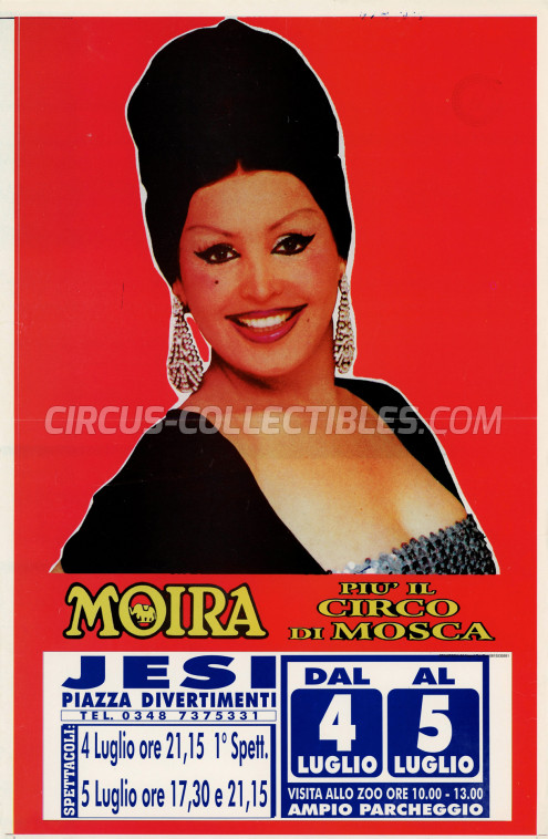 Moira Orfei Circus Poster - Italy, 2001