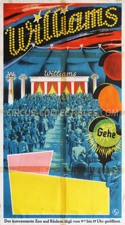 Williams Circus Poster - Germany, 1958