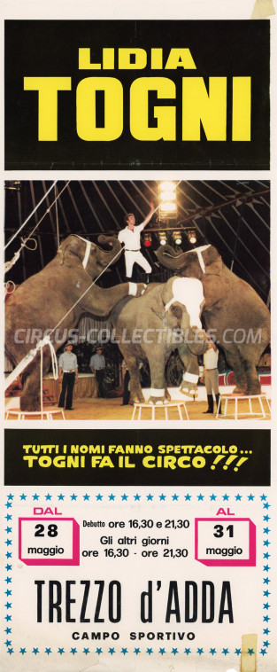 Lidia Togni Circus Poster - Italy, 1983