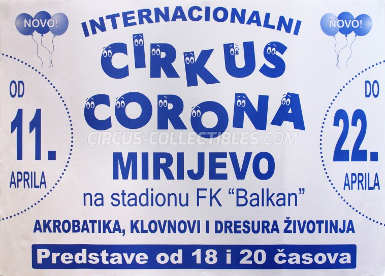 Corona Circus Poster - Serbia, 2013