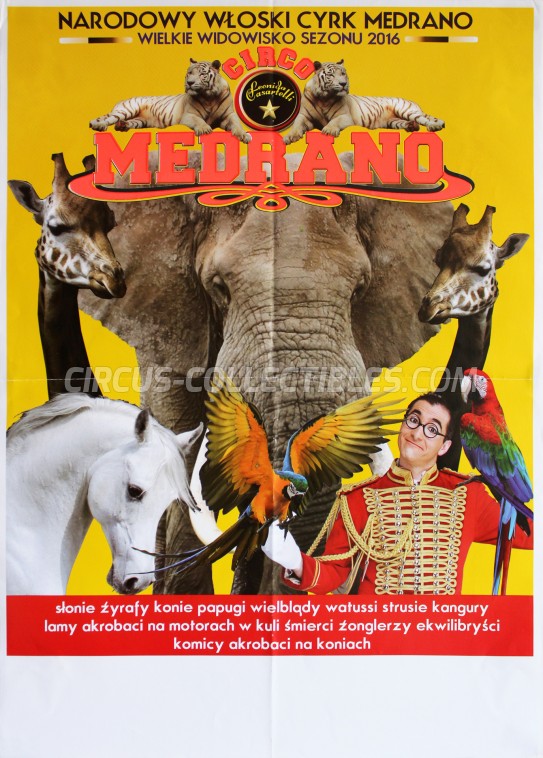 Medrano (Casartelli) Circus Poster - Italy, 2016