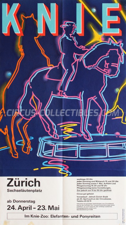 Knie Circus Poster - Switzerland, 1986