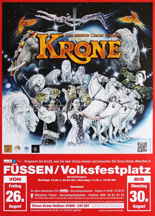 Krone Circus Poster - Germany, 2016