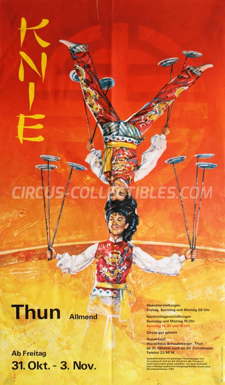 Knie Circus Poster - Switzerland, 1980