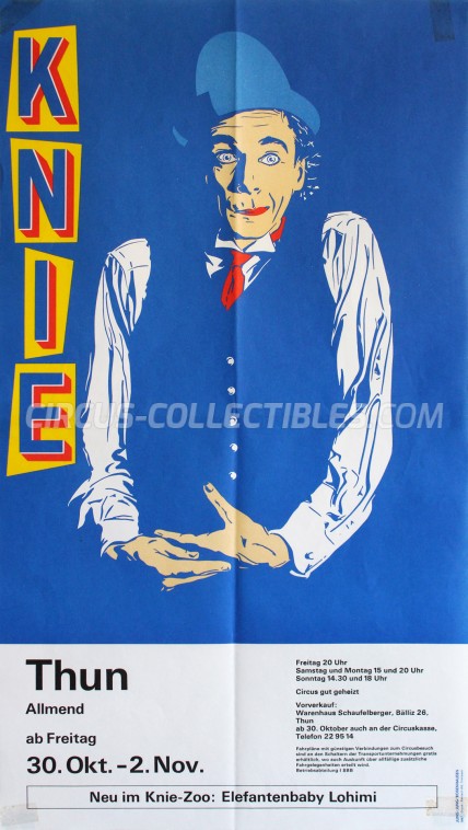 Knie Circus Poster - Switzerland, 1987