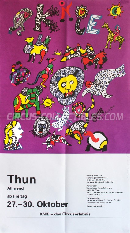 Knie Circus Poster - Switzerland, 1995