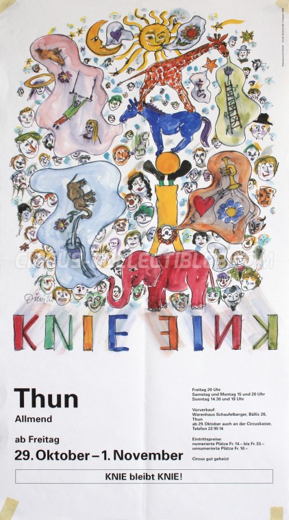 Knie Circus Poster - Switzerland, 1993