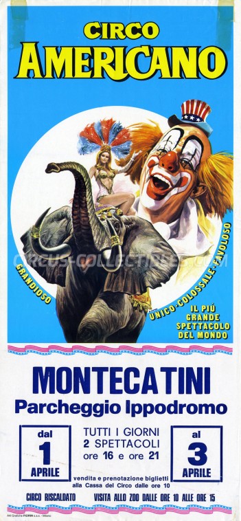 American Circus (Togni) Circus Poster - Italy, 1985