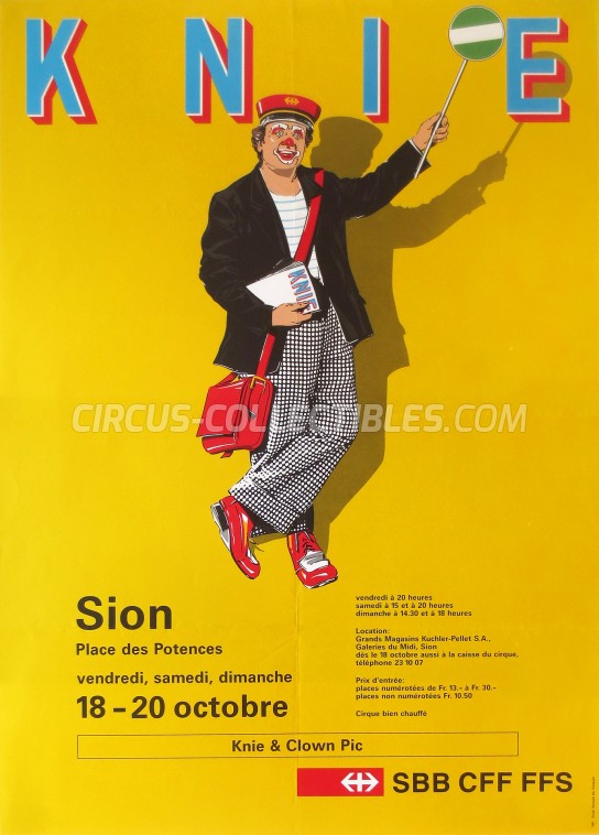 Knie Circus Poster - Switzerland, 1991