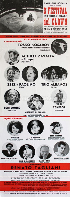 Festival Internazionale del Clown Circus Poster - Italy, 1966