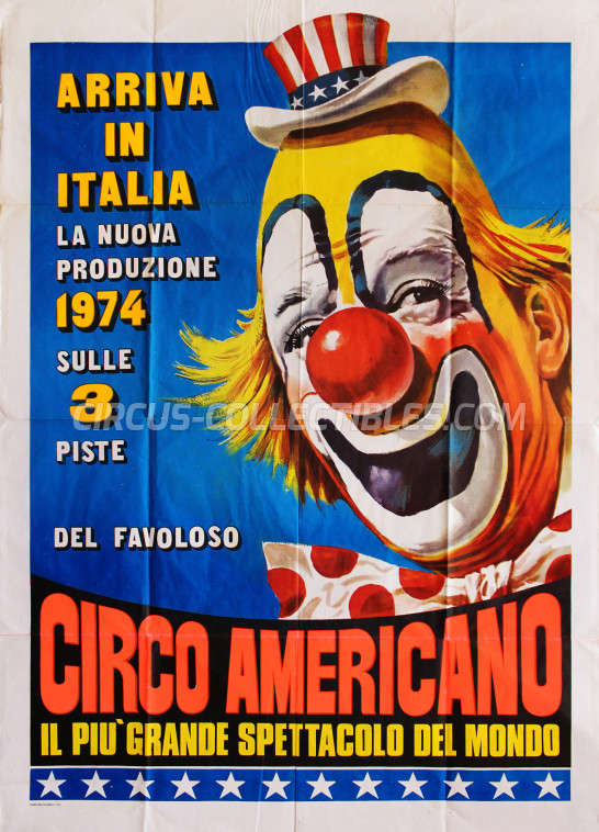 American Circus (Togni) Circus Poster - Italy, 1974