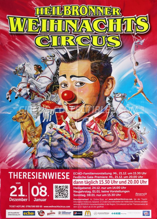 Heilbronner Weihnachts Circus Circus Poster - Germany, 2016