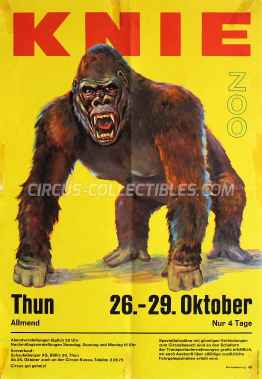 Knie Circus Poster - Switzerland, 1973