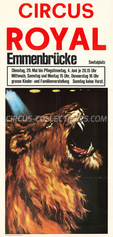 Royal (CH) Circus Poster - Switzerland, 1979