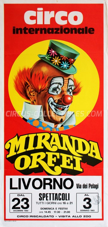 Miranda Orfei Circus Poster - Italy, 1982