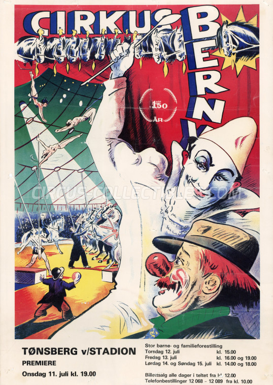 Berny Circus Poster - Norway, 1984