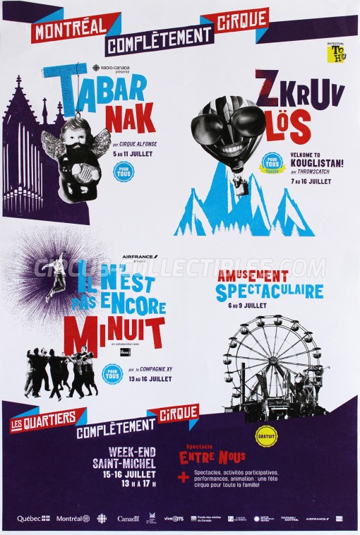 Montréal Complètement Cirque Circus Poster - Canada, 2017