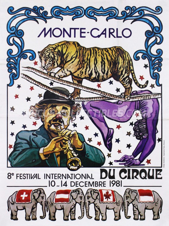 Festival International du Cirque de Monte-Carlo Circus Poster - Monaco, 1981