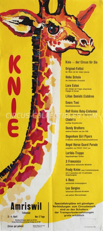 Knie Circus Poster - Switzerland, 1965