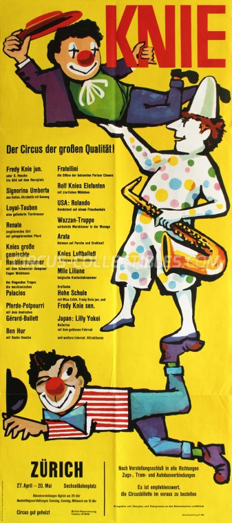 Knie Circus Poster - Switzerland, 1962