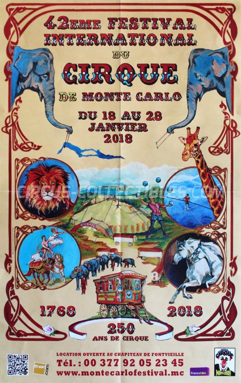 Festival International du Cirque de Monte-Carlo Circus Poster - Monaco, 2018