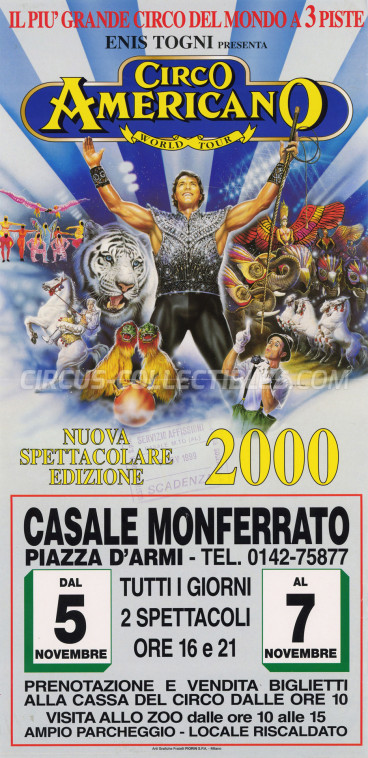 American Circus (Togni) Circus Poster - Italy, 1999