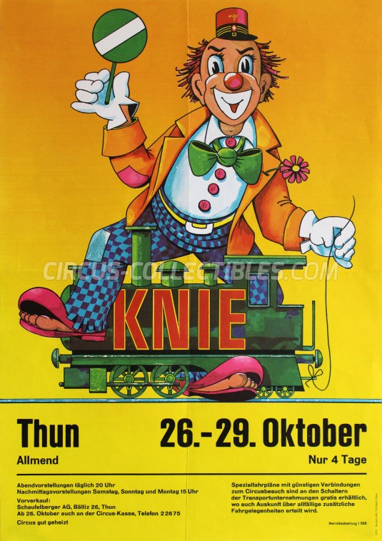 Knie Circus Poster - Switzerland, 1971