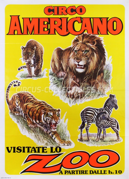 American Circus (Togni) Circus Poster - Italy, 1984