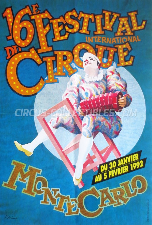 Festival International du Cirque de Monte-Carlo Circus Poster - Monaco, 1992