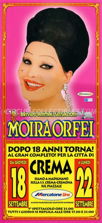 Moira Orfei Circus Poster - Italy, 2008