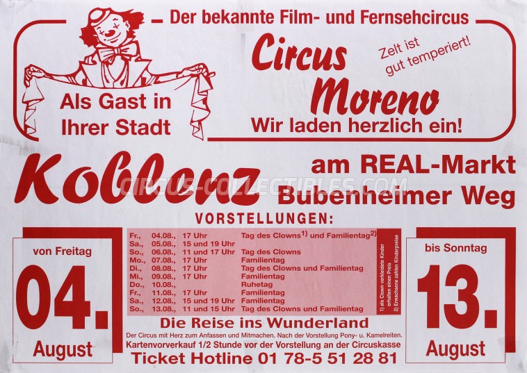 Moreno (DE) Circus Poster - Germany, 2006