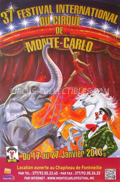 Festival International du Cirque de Monte-Carlo Circus Poster - Monaco, 2013