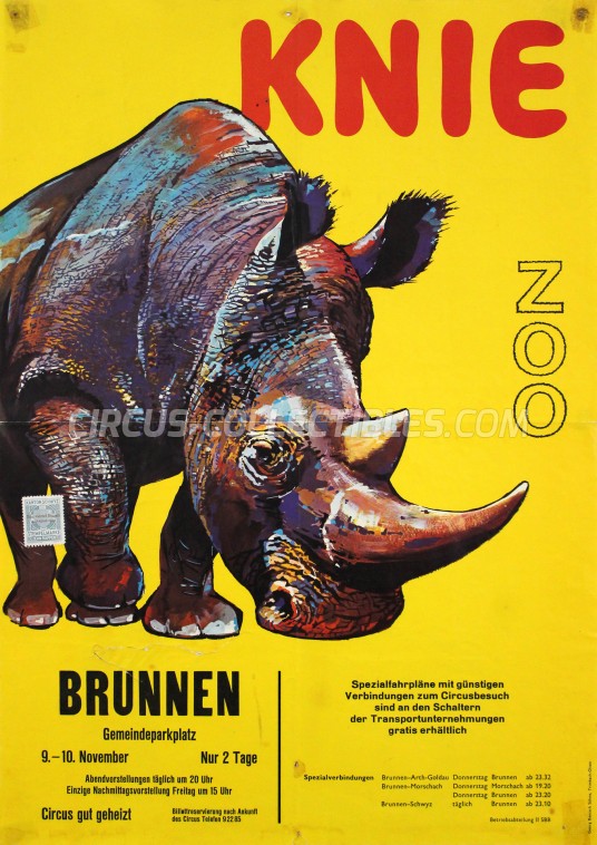 Knie Circus Poster - Switzerland, 1967
