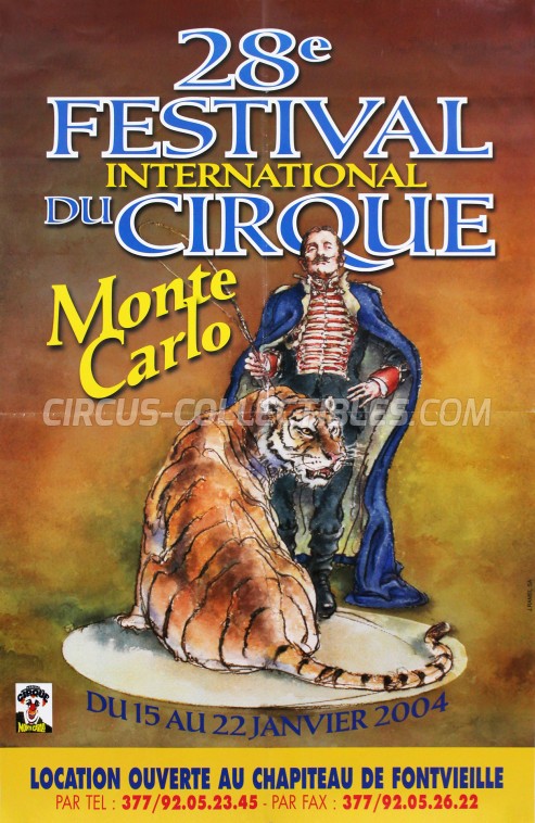 Festival International du Cirque de Monte-Carlo Circus Poster - Monaco, 2004