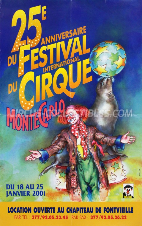 Festival International du Cirque de Monte-Carlo Circus Poster - Monaco, 2001