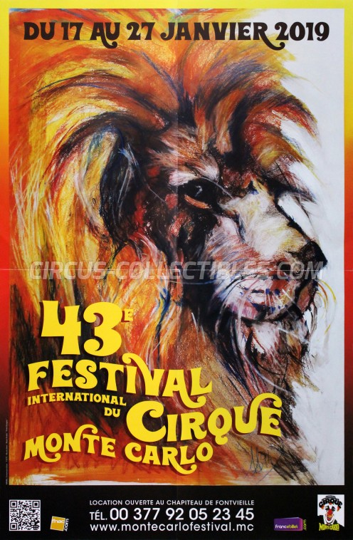 Festival International du Cirque de Monte-Carlo Circus Poster - Monaco, 2019