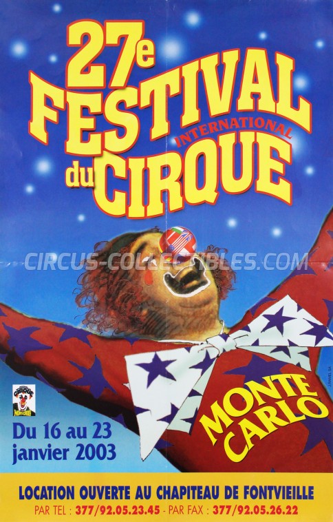 Festival International du Cirque de Monte-Carlo Circus Poster - Monaco, 2003