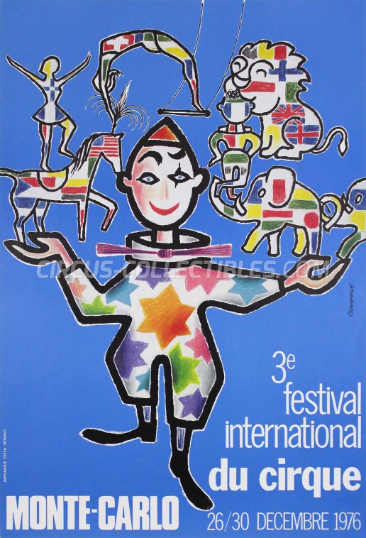Festival International du Cirque de Monte-Carlo Circus Poster - Monaco, 1976