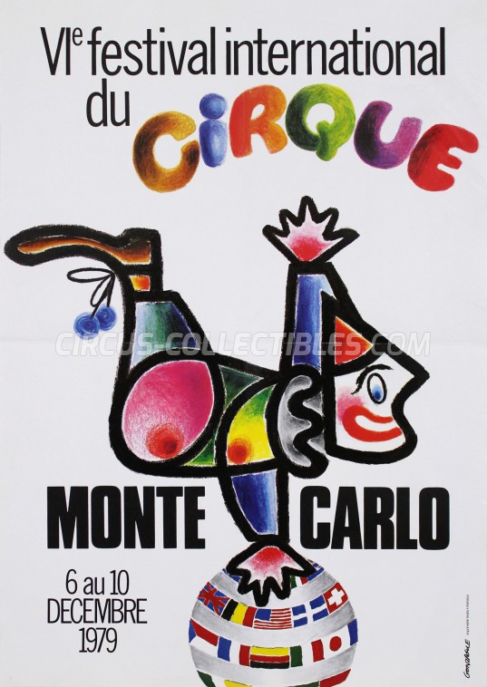 Festival International du Cirque de Monte-Carlo Circus Poster - Monaco, 1979