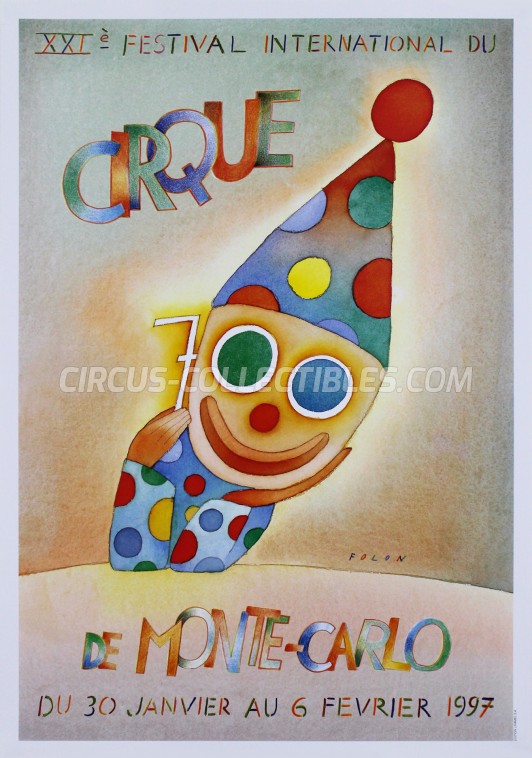 Festival International du Cirque de Monte-Carlo Circus Poster - Monaco, 1997