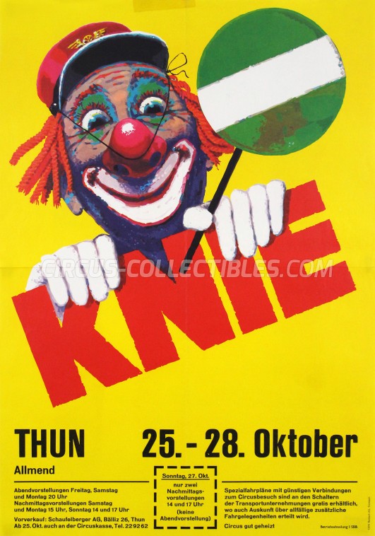 Knie Circus Poster - Switzerland, 1974
